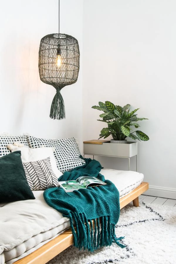 Lucide GARVE - Hanglamp - Ø 40 cm - 1xE27 - Groen - sfeer 1